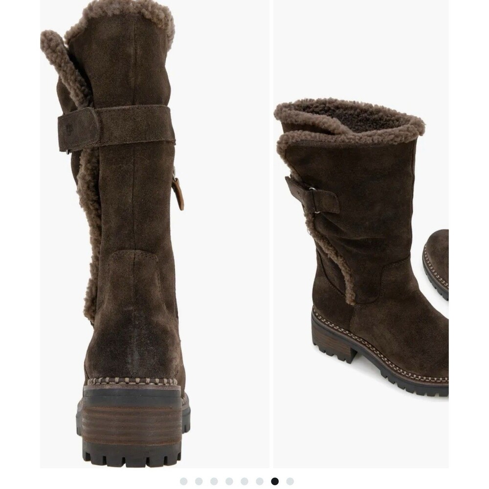 NEW GENTLE SOULS Bradford Faux Shearling Trim Boot Size 7 With Flaw $319 - Picture 3 of 7